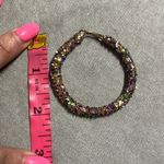 Sparkle Mardi Gras Purple Green Gold Bling Hoop Earrings NWOT Party Sequins Purple Photo 3