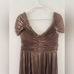 Antonio Melani Zaira Chiffon Evening Dress Metallic Empire Waist Pleats NWT 6 Photo 4