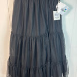 Odi et Amo Junior black tiered mesh maxi skirt. Size XS. NWT Photo 0