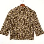 Willi Smith  vintage cheetah animal print 3/4 sleeves blazer jacket size 8 Photo 5