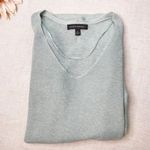 Banana Republic  Linen V-Neck Sweater Green Small Photo 10