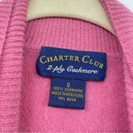 Charter Club Pink Cashmere Turtleneck Sweater Womens S Barbie Long Sleeve Damage Photo 2