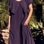 Free People NWOT  Beach Off-the-shoulder Lynne Midi Dress Elderberry Purple XS Photo 0
