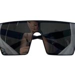 Silver metallic rectangular shield shades Photo 1