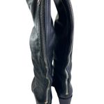Diane Von Furstenberg DVF Diane Von Furstenburg black leather heeled back zip boots size 7.5 M Photo 4