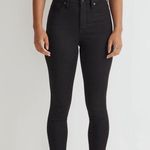 Madewell Black Tall Curvy High-Rise Skinny Jeans in Black Frost Size 25T Photo 1