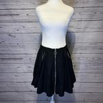 Hot Topic  Black Suspender Skater Skirt Size Medium with Front Zipper Photo 4