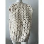 American Vintage Vintage XS 70s sleeveless hand knit granny core boho vest cream boho farm core Photo 1