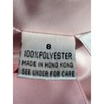 Vintage Sheer Pastel Pink Satin Trim Wrap Top Midi Dress Romantic Feminine 8 Photo 9