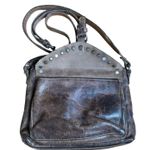 Patricia Nash Riveted Brown Crossbody Textured Leather Purse Photo 2