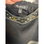 Madewell Black Linen Blend Embrodiered Tiered Dress Size XXS Photo 8