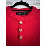 Endless Rose  Women's Red Shank Button Knit Crew Neck Mini Dress Size Medium Photo 2