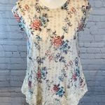Xhilaration  T-Shirt Floral Print w Lace Trim-Small Photo 0