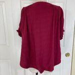Free People  ruched sleeve top, womens oversize xs short sleeve peasant blouse Photo 5