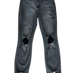 L'Agence L’Agence Womens High Line Vintage Gray Distressed Cropped Raw Hem Slim Leg Jeans Photo 9