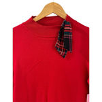 Riley & Rae Sweater Women's Size S Red Mockneck Knit Plaid Bow Christmas NEW Photo 3