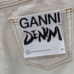 Ganni NWT  Barrel Jeans White High-Waisted Photo 6