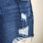 Pac Sun Denim Distressed Medium Wash Skirt Photo 5