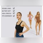 Reoria Square Neck Bodysuit NWT 2XL Blue Size 2X Photo 5