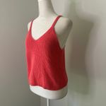 Frye pink knit cotton crop tank top size M Photo 2