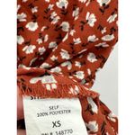 Sienna Sky Top Women XS Burgundy Red Floral Print Sleeveless Drawstring Waist Photo 5