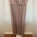 Thread Velvet Maxi Dress With Shirred Bodice and Front Slit Size 14 Gray Photo 5