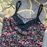 Free People  Navy Floral Mini Slip Dress W/ Pockets Size 4 Photo 6