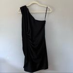 ASOS  One Shoulder Cocktail Party Open Back Mini Dress Black Small Medium 6 Photo 3