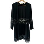 Vintage Niteline Black Sequin Lace Slip Dress & Jacket Size 12 Y2K 90s cocktail Photo 4