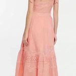 Love Shack Fancy NWT Ayala lace-trimmed cotton midi dress peach blossom 4 Photo 2
