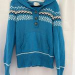 Aeropostale Blue & White hooded women's Sweater Y2K XL Photo 0