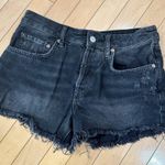Free People  WE THE FREE Distressed Cut Off Black Denim Jean Shorts - 27 Photo 1