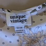 Unique Vintage  white/ multicolor  floral dress, plus size 5X lightweight Photo 5