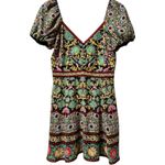 Alice + Olivia Dana Puff Sleeve Fit & Flare Mini Dress Floral Boho Chic Size 4 Photo 4