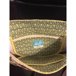 Fossil KeyPer Messenger Bag Floral Print Yellow Green Brown Canvas Photo 8