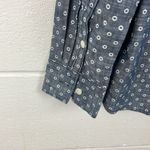 J.Crew NWT chambray long sleeve popover dot blouse Photo 4