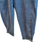 Eloquii  Button Front Barrel Leg Jeans Size 22 Photo 3