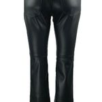 Banana Republic NEW Black Faux Vegan Leather Mid Rise Flared Bootcut Pants Sz 24 Photo 0