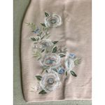 Calvin Klein Knit Pencil Skirt Floral Embroidery Detail Pink Sz. Small Photo 2