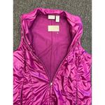 Chico's NWT Zenergy By Womens Pink Shimmer Romana Ruched Zip Puffer Vest Size Photo 3