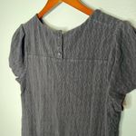 Anthropologie Maeve  Womens Shift Dress Cup Sleeve Diamond Knit Black size small Photo 8