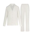 SKIMS  Long lounge soft sleep set in white S Photo 2