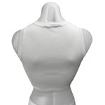 ZARA  Women's White Knit Crew Neck Sleeveless Crop Sweater Vest Top Size S Photo 1