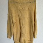 Aerie Yellow Crew Neck Sweater with Ribbed Details Photo 3