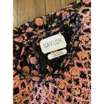 Saylor Anthropologie  Priti floral Boho Cap Sleeve Pink Brown mini dress  L Photo 2