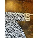 A Byer A. Byer Women’s Geometric Blouse Lace Sleeves Size M Photo 8