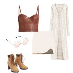 Charlotte Russe FAUX LEATHER CORSET CROP TOP Photo 1