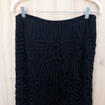 D Studio Womens Lace Beaded Skirt Size 6 Black Party Formal Goth Chic Art Deco Photo 5