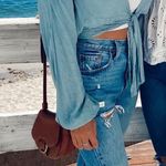 Boutique Long Sleeve Front Tie Top Photo 0