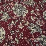 Loft New Dark Red Floral Tiered Mini Skirt Small Photo 1